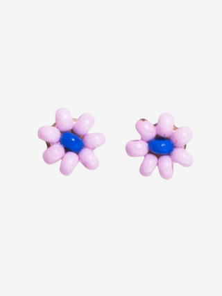 Tina Flower Stud Earrings - Light Lavender