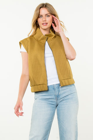 Tough of Fall Zip Vest - Green