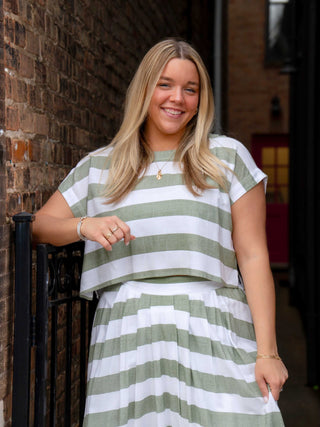 Dry Herb Striped Top